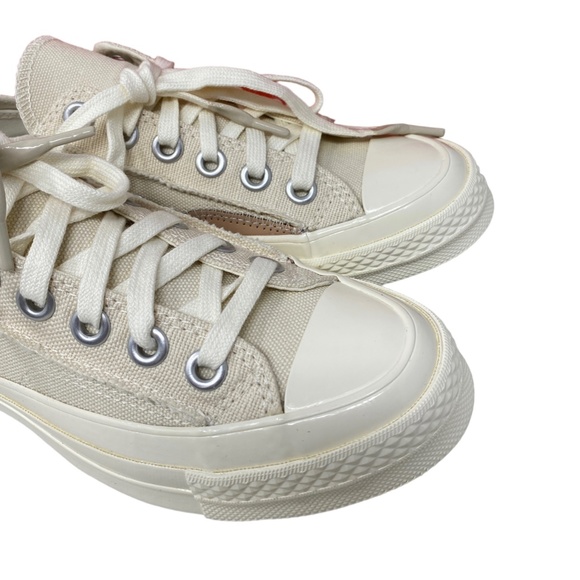 Converse Chuck 70 OX Shoes Crafted Canvas Beige Women Size Low Top Skate 572613C - Picture 7 of 9